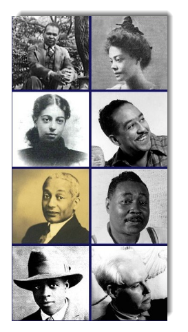 Noted Harlem Renaissance leaders: Countee Cullen, Alice Dunbar-Nelson, Angelina Weld Grimke, Langston Hughes, Alain Locke, Claude McKay, Wallace Thurman and Carl Van Vechten